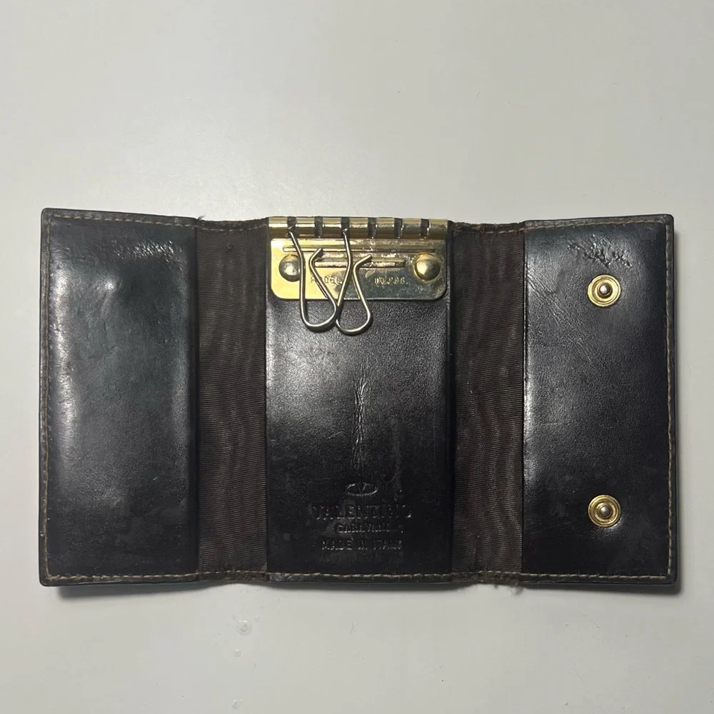 Valentino Garavani Vintage Monogram Logo Key Ring Holder Wallet